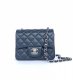 chanel mini cf navy shiny lambskin sliver hardware chanel mini cf navy shiny lambskin sliver hardware