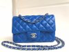 chanel cf Royal Blue shiny lambskin sliver hardware chanel cf Royal Blue shiny lambskin sliver hardware
