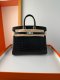 Hermes Birkin 25 Matt Alligator Crocodile Handbag in Black