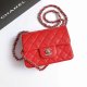 chanel mini cf red Caviar calfskin sliver hardware chanel mini cf red Caviar calfskin sliver hardware