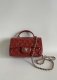 chanel 24k cf mini handle red patent leather gold hardware