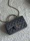 chanel 23k mini handle cf grey shiny lambskin steel hardware chanel 23k mini handle cf grey shiny lambskin steel hardware
