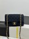 chanel 25c mini cf dark blue denim gold hardware