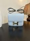 Hermes Constance Mini 18 Epson Shoulder Blue pale