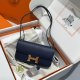 Hermes Constance Elan Epsom Shoulder Bag in Deep Bleu Golden Hardware Hermes Constance Elan Epsom Shoulder Bag in Deep Bleu Golden Hardware
