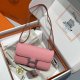 Hermes Constance Elan Epsom Shoulder Bag in Rose Azale Silver Hardware Hermes Constance Elan Epsom Shoulder Bag in Rose Azale Silver Hardware