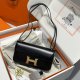 Hermes Constance Elan Epsom Shoulder Bag in Noir Golden Hardware Hermes Constance Elan Epsom Shoulder Bag in Noir Golden Hardware