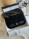 chanel 24k cf black Teddy Bear Shearling copper hardware