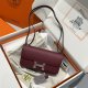 Hermes Constance Elan Epsom Shoulder Bag in Rouge Grenat Silver Hardware Hermes Constance Elan Epsom Shoulder Bag in Rouge Grenat Silver Hardware