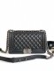 chanel leboy black Caviar Quilted sliver hardware