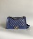 chanel leboy navy shiny lambskin sliver hardware medium
