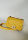 chanel mini leboy yellow Caviar Chevron Quilted gold hardware small