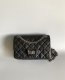 chanel mini 2.55 black aged calfskin sliver hardware