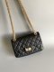 chanel mini 2.55 black aged calfskin gold hardware