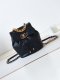 chanel 24c 19 backpack black shiny lambskin gold cc gold&sliver hardware