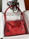 Hermes Taurillon Clemence Lindy 26 Coeur Red