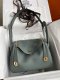 Hermes Taurillon Clemence Lindy 26 Almond Green Hermes Taurillon Clemence Lindy 26 Almond Green
