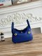 Hermes Mini Lindy Taurillon Clemence 19 Bleu ??lectrique