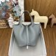 Hermes Clemence Picotin Lock 22 Gris Mouette