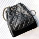 chanel gabrielle backpack black aged calfskin sliver hardware