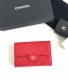 chanel purse cf red grained calfskin gold hardware medium