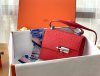 Hermes Ostrich Verrou 21 Rose Azalee Hermes Ostrich Verrou 21 Rose Azalee