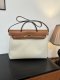 Hermes canvas and leather Herbag Bag Beige and Camel
