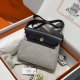 Hermes Herbag Zip 20 Bag Gris Mouette and Black