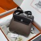 Hermes Herbag Zip 20 Bag Ebony and Black