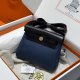 Hermes Herbag Zip 20 Bag Blue Saphir and Black