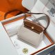 Hermes Herbag Zip 20 Bag Craie and Camel
