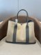 Hermes Garden Party 30 TPM Bicolor Toile Officier Negonda Tote Trench and Gris Meyer