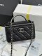 chanel 25p Vanity Case bag black caviar calfskin sliver hardware chanel 25p Vanity Case bag black caviar calfskin sliver hardware
