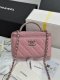 chanel 25p Vanity Case bag pink caviar calfskin sliver hardware chanel 25p Vanity Case bag pink caviar calfskin sliver hardware