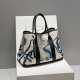 Hermes Garden Party GM Voyage Canvas Shoulder Bag Multiple Colors Blue