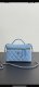 Chanel 25c Vanity Case bag light blue denim sliver hardware