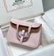 Hermes Taurillon Clemence Verso Halzan 25 Mauve Pale