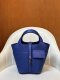 Hermes Cargo Picotin Toile Goeland Swift Picotin Lock 18 Bleu ??lectrique